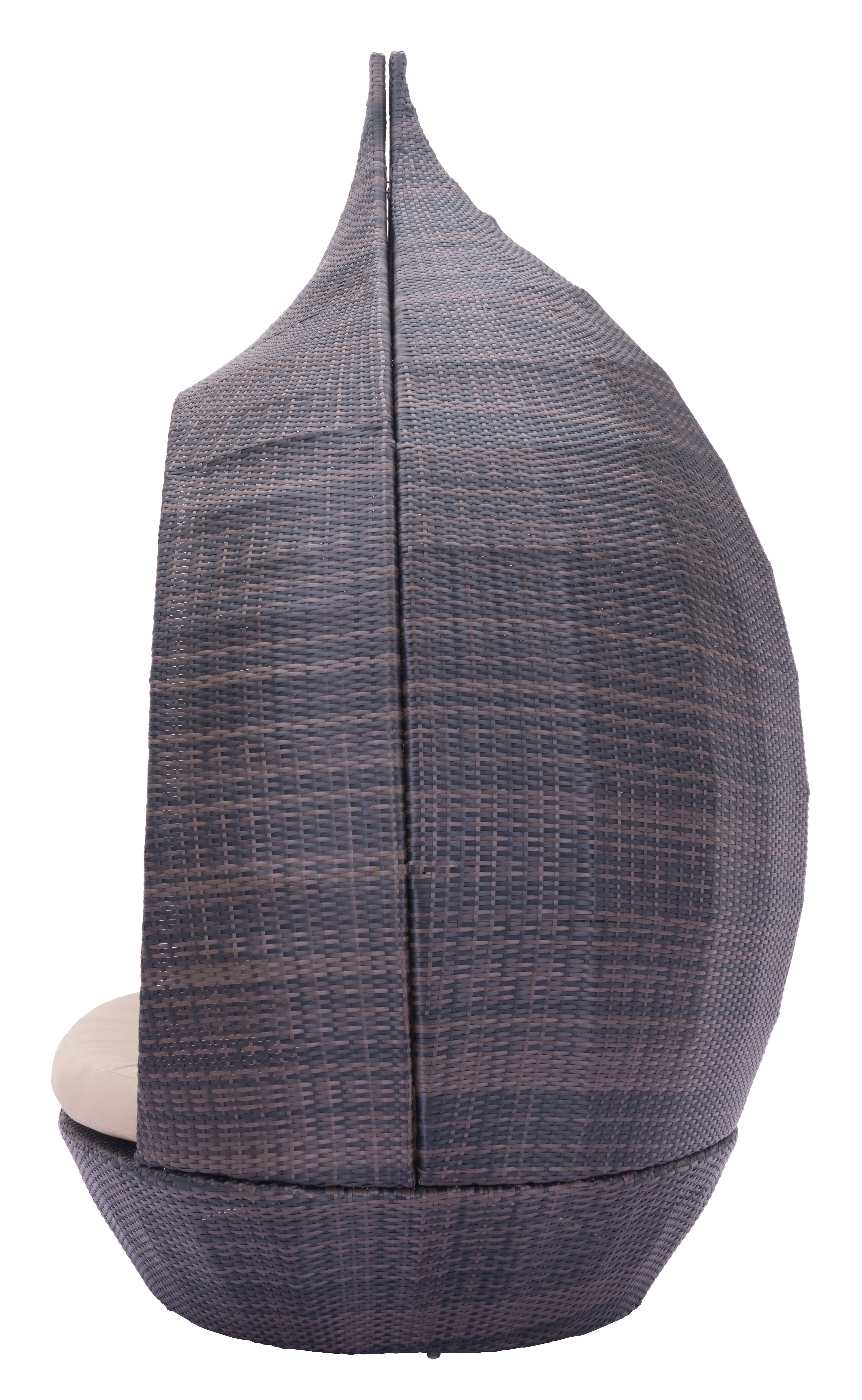 -ZUO-Martinique Beach Daybed Brown & Beige-Pangaea Patio