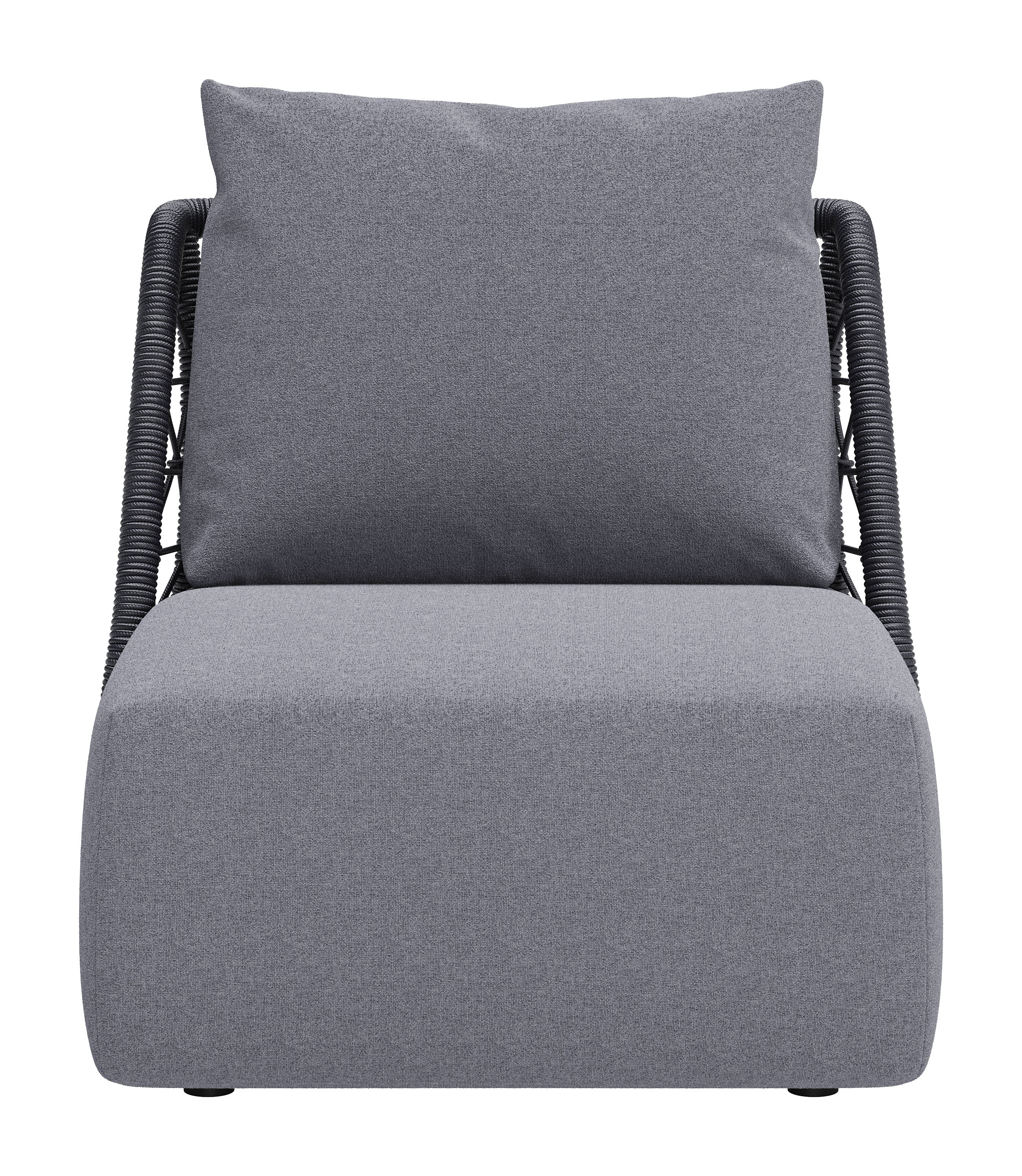 -ZUO-Mekan Accent Chair Gray-Pangaea Patio