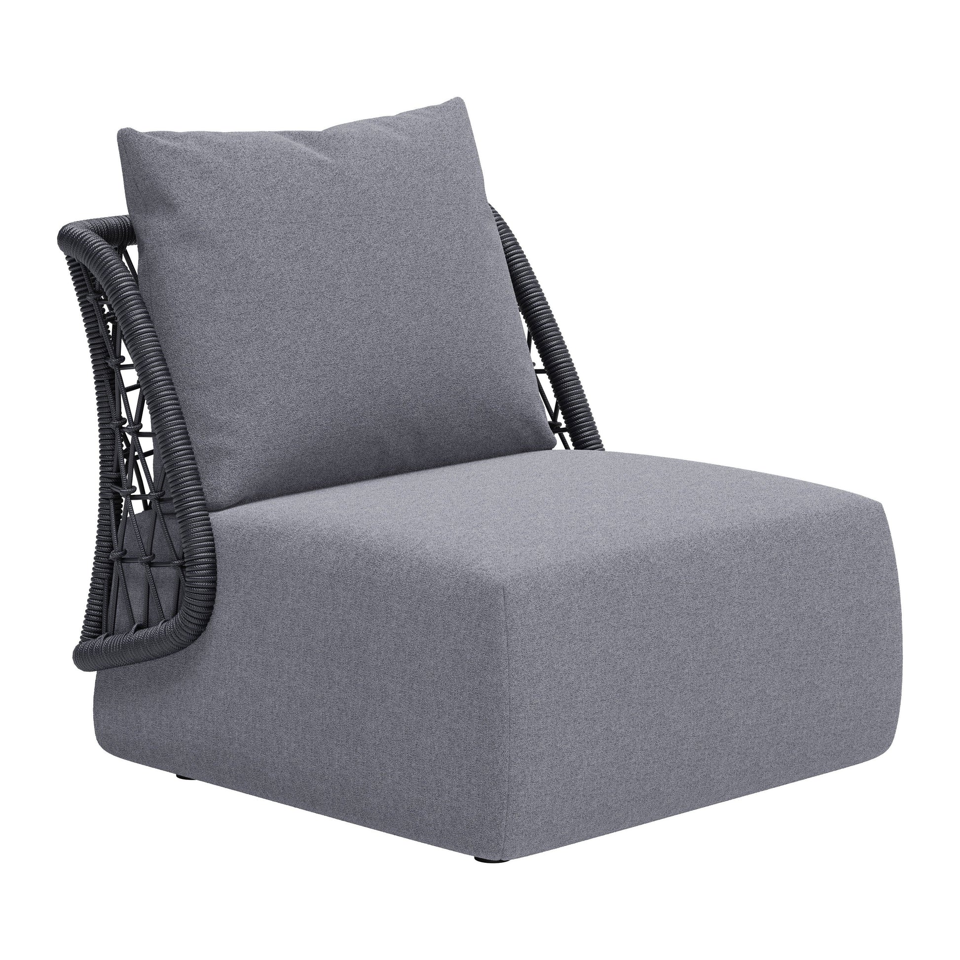 -ZUO-Mekan Accent Chair Gray-Pangaea Patio