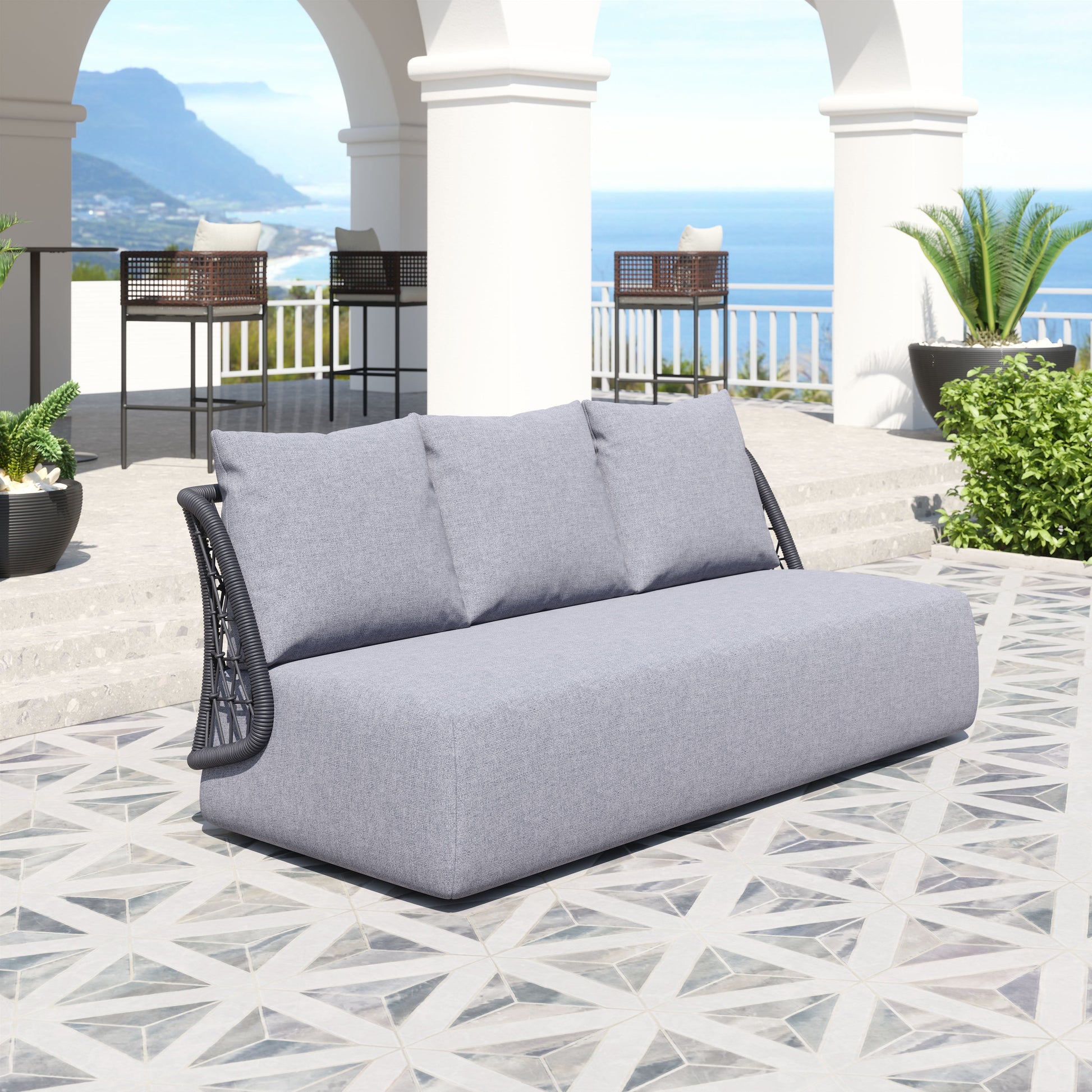 -ZUO-Mekan Sofa Gray-Pangaea Patio