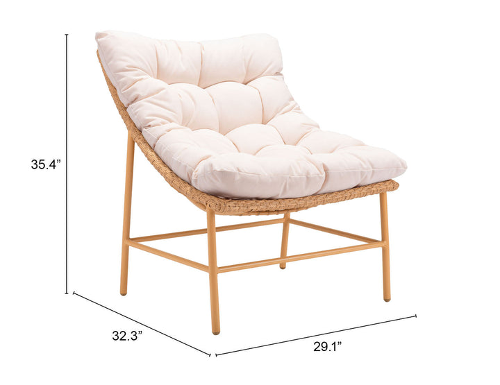 Z703972-ZUO-Merilyn Accent Chair Beige & Natural-Pangaea Patio