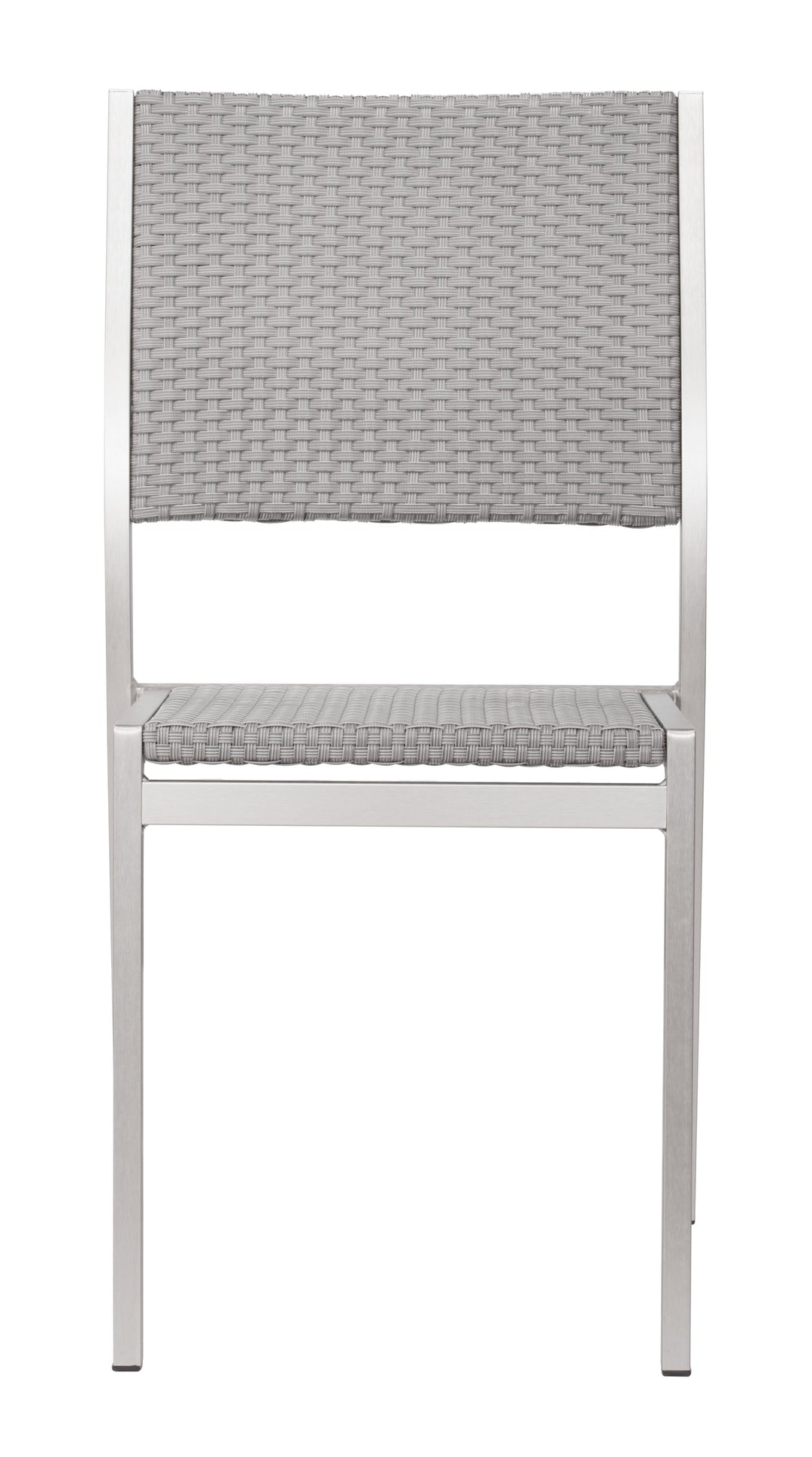 Z701866-ZUO-Metropolitan Armless Dining Chair (Set of 2) Gray & Silver-Pangaea Patio