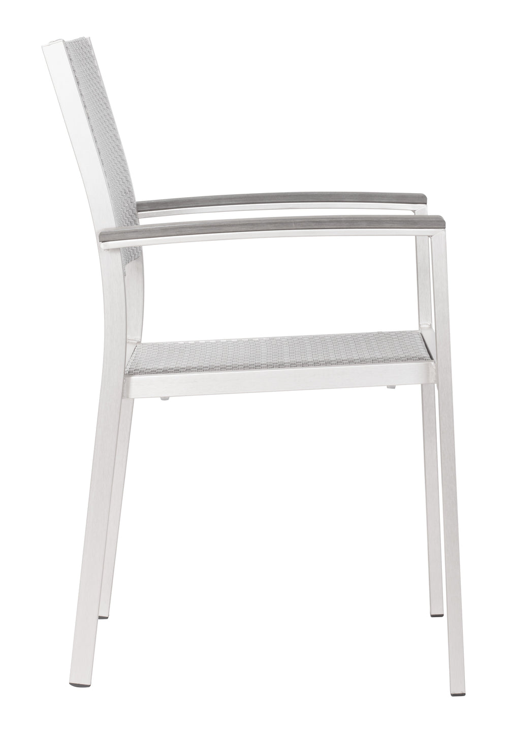 Z701865-ZUO-Metropolitan Dining Arm Chair (Set of 2) Gray & Silver-Pangaea Patio