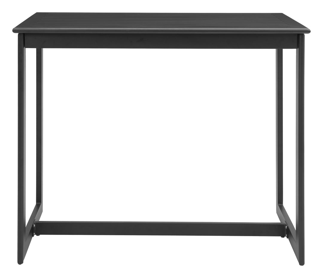 -ZUO-Midnight Wave Bar Table Black-Pangaea Patio