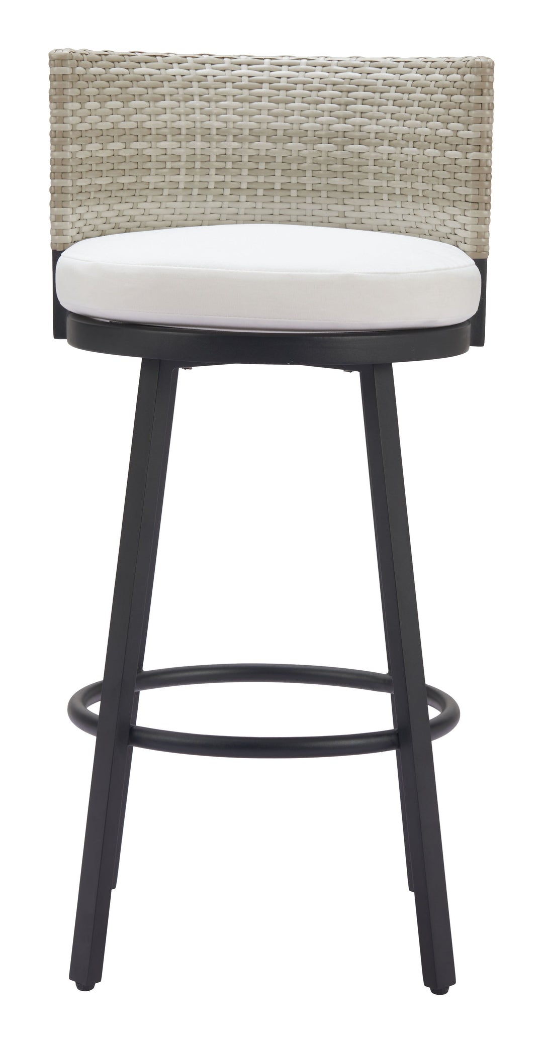 Z704027-ZUO-Midnight Wave Barstool White-Pangaea Patio