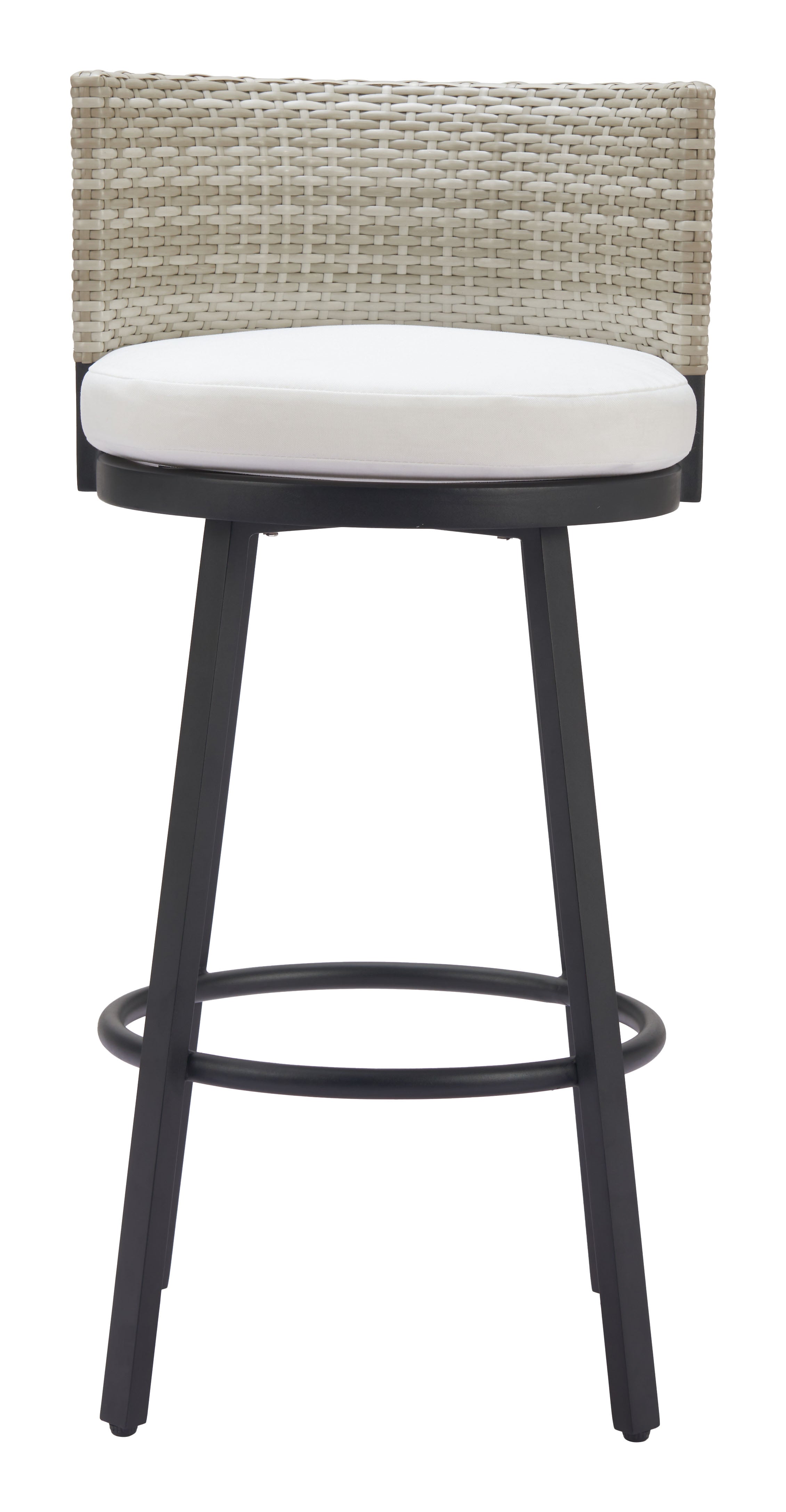 -ZUO-Midnight Wave Barstool White-Pangaea Patio