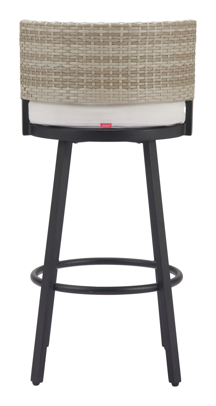 Z704027-ZUO-Midnight Wave Barstool White-Pangaea Patio