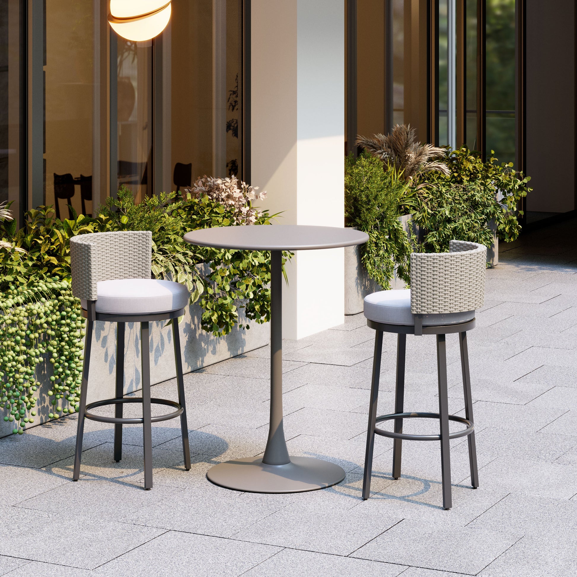 -ZUO-Midnight Wave Barstool White-Pangaea Patio