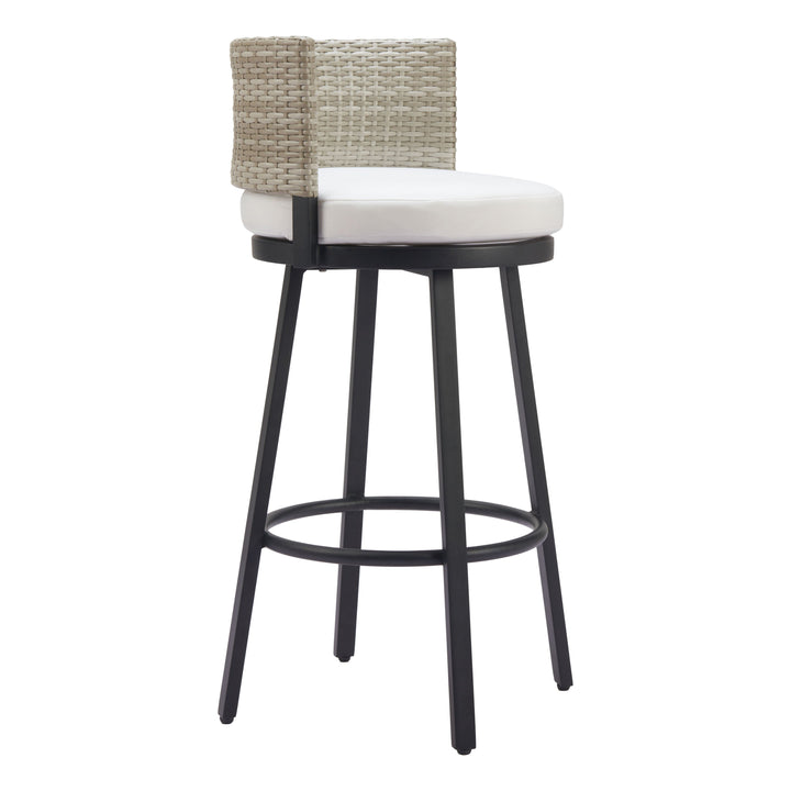 Z704027-ZUO-Midnight Wave Barstool White-Pangaea Patio