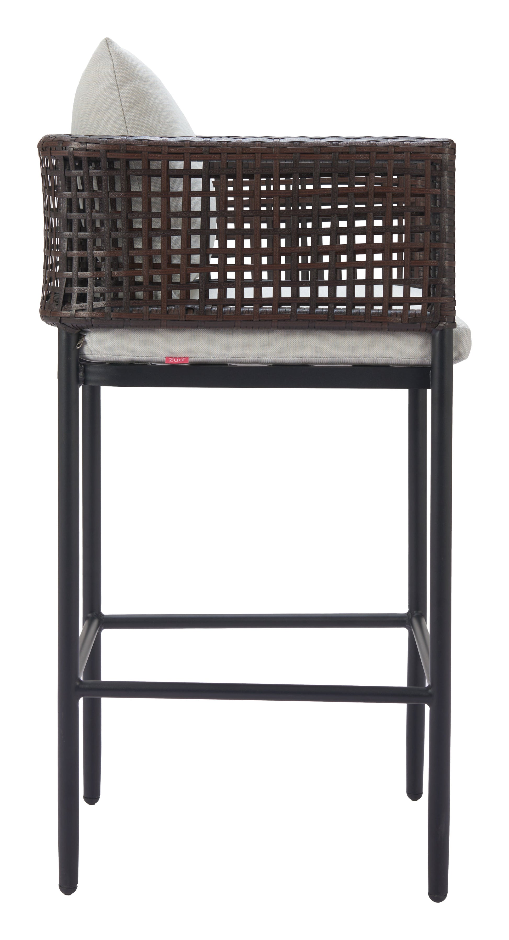 -ZUO-Palm Paradise Barstool Gray-Pangaea Patio