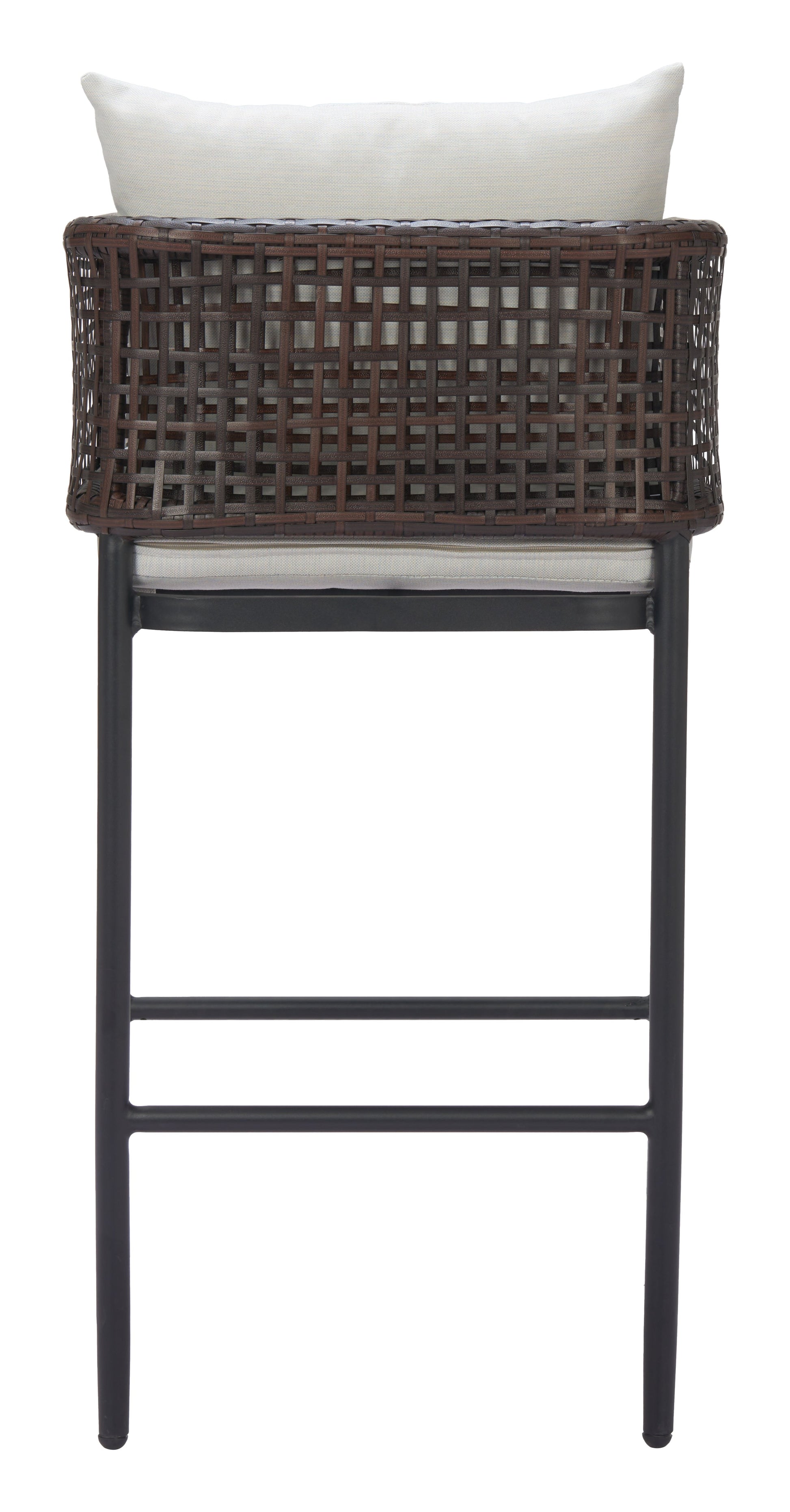 -ZUO-Palm Paradise Barstool Gray-Pangaea Patio