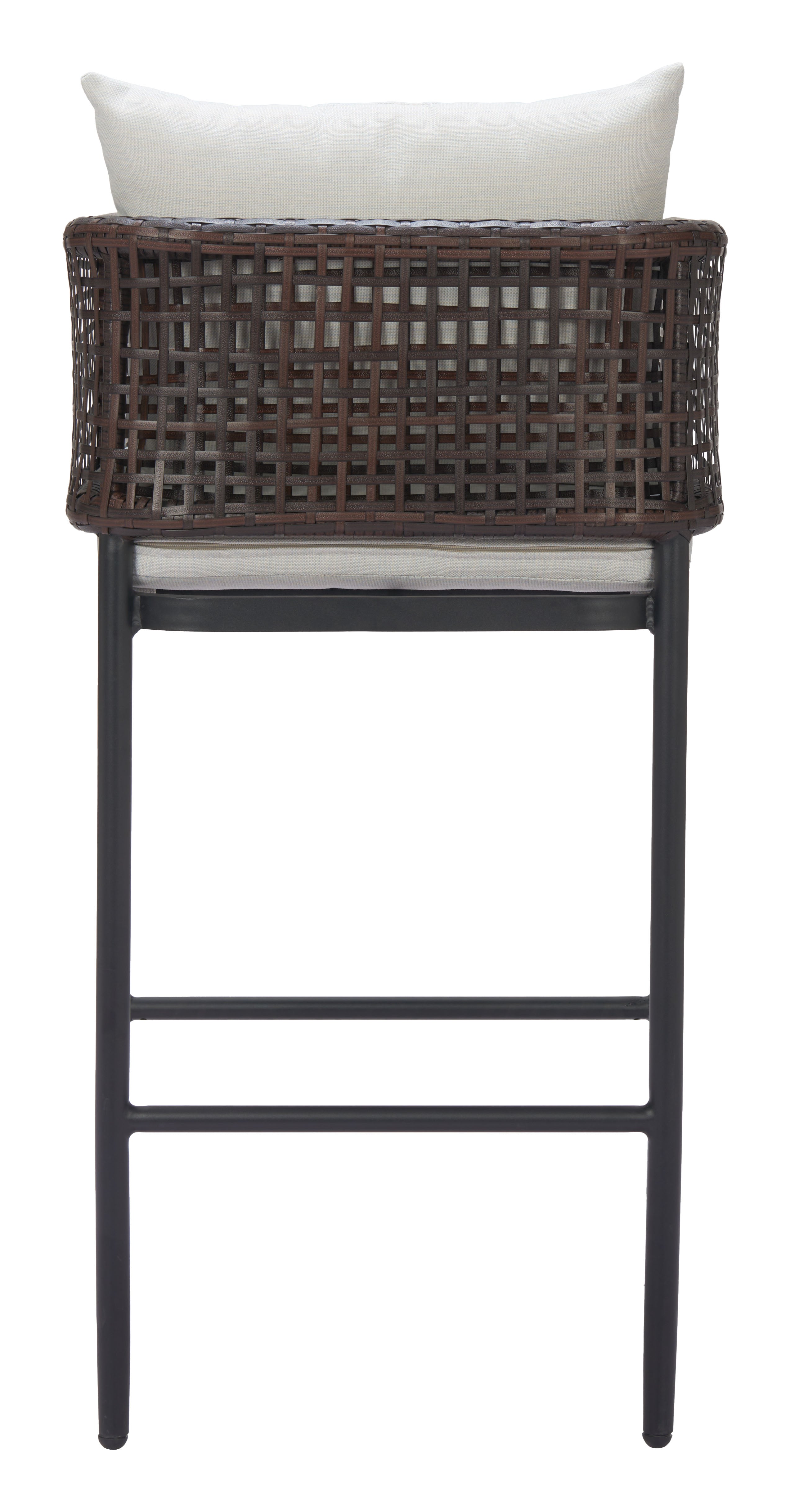 -ZUO-Palm Paradise Barstool Gray-Pangaea Patio