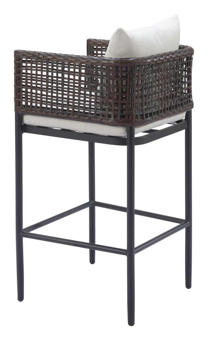 Z704028-ZUO-Palm Paradise Barstool Gray-Pangaea Patio