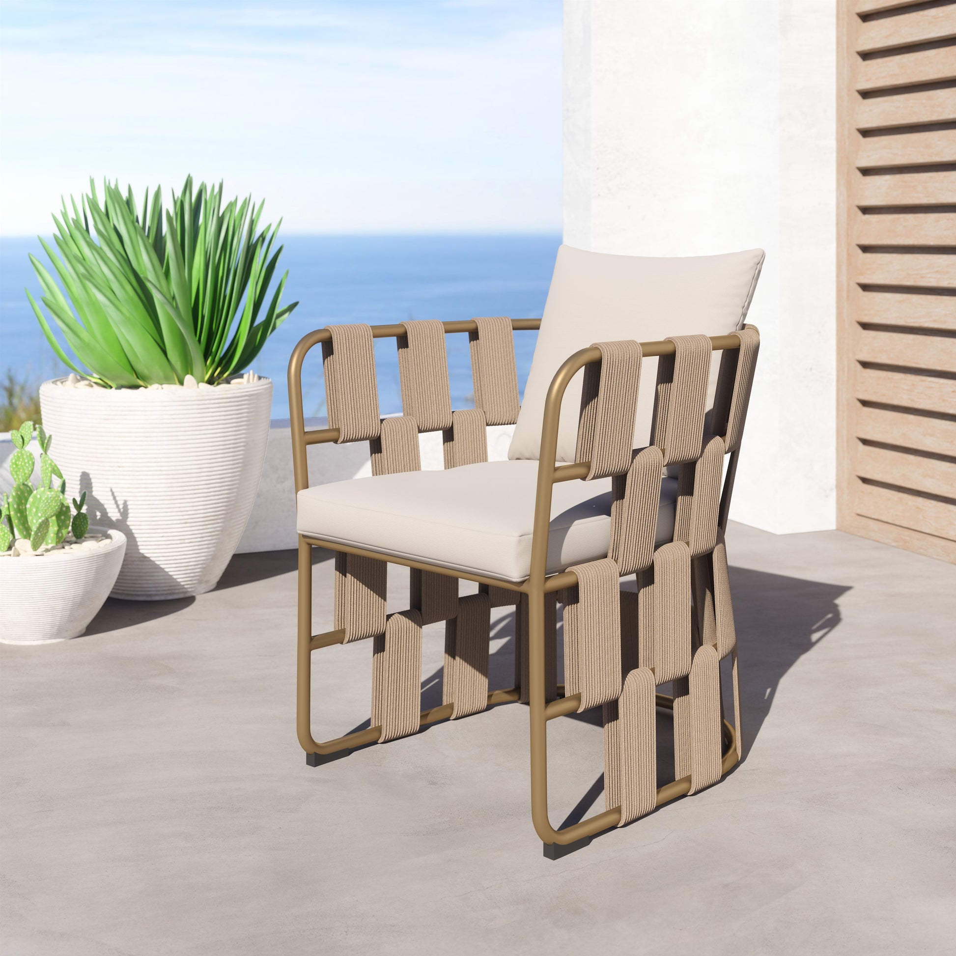 -ZUO-Quadrat Dining Chair White-Pangaea Patio