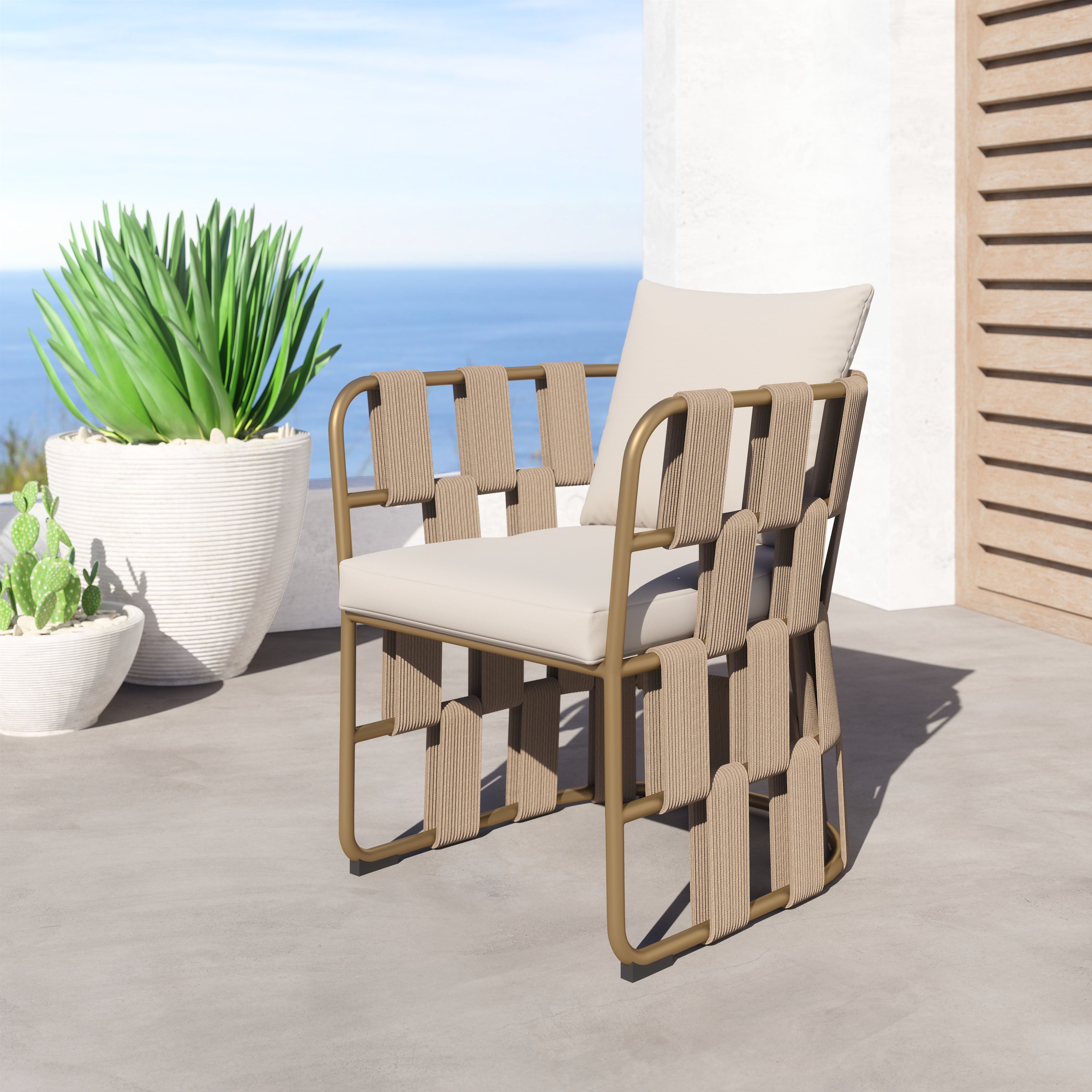 -ZUO-Quadrat Dining Chair White-Pangaea Patio