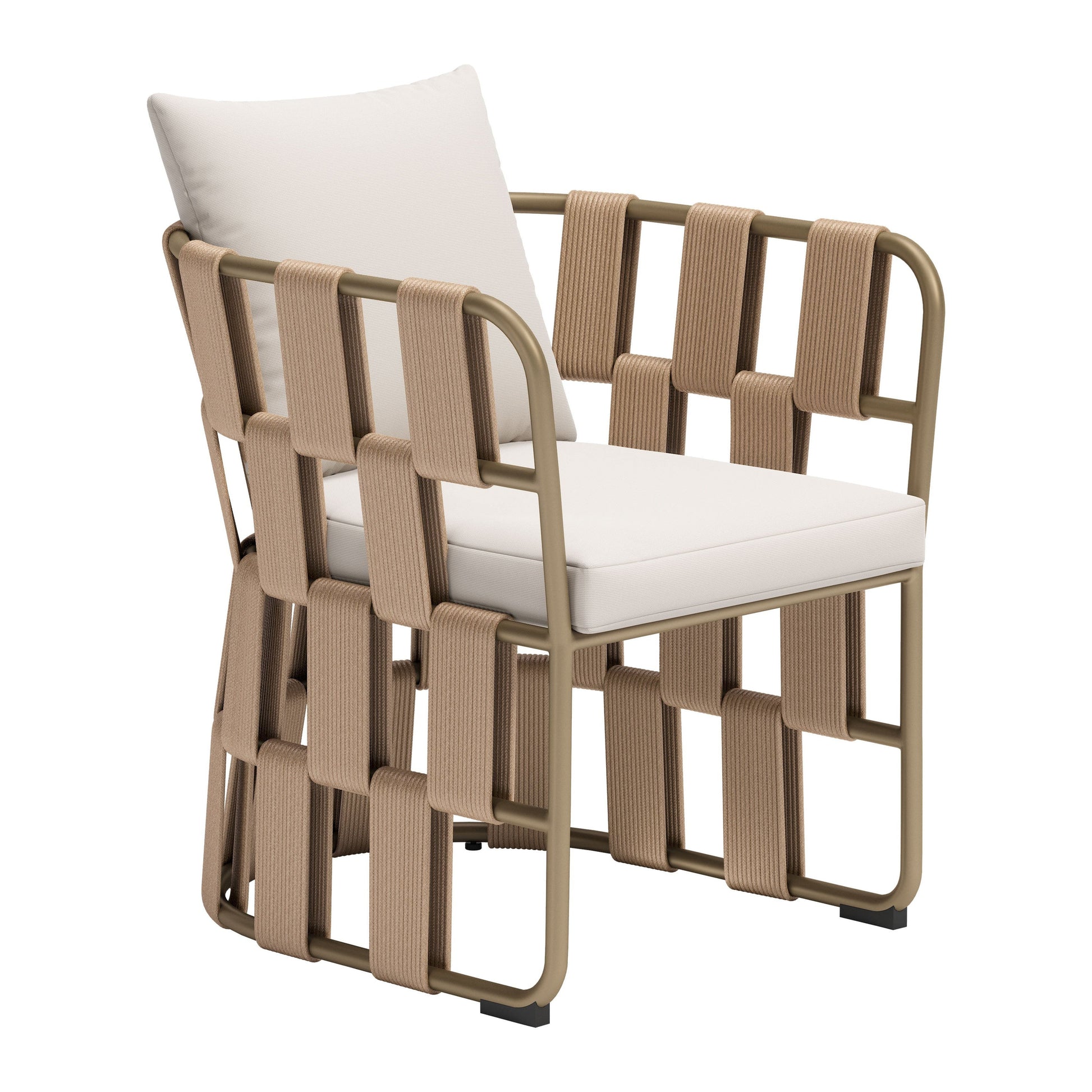 -ZUO-Quadrat Dining Chair White-Pangaea Patio