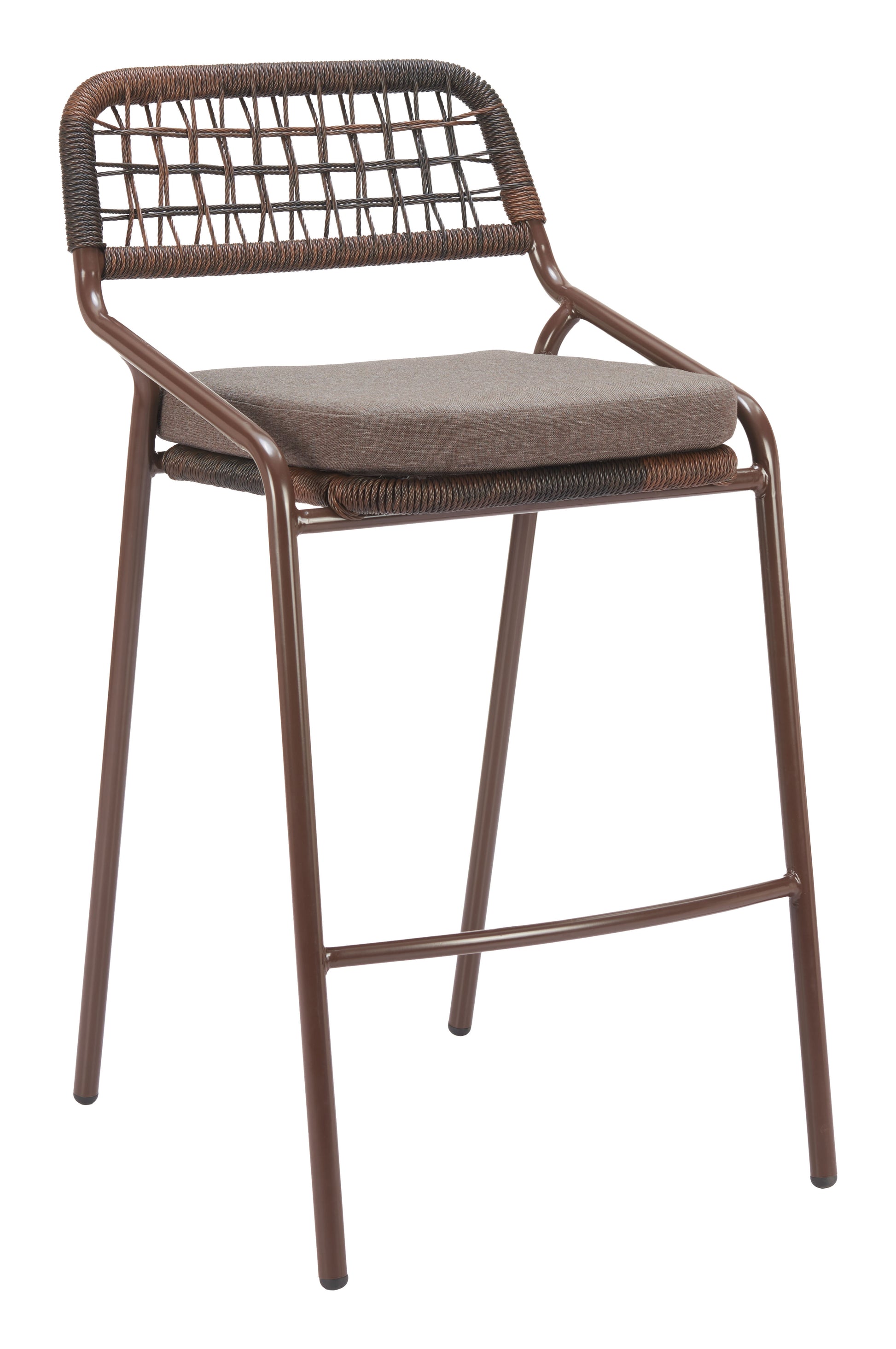 Z704170-ZUO-Rio Barstool (Set of 2)-Brown-Pangaea Patio