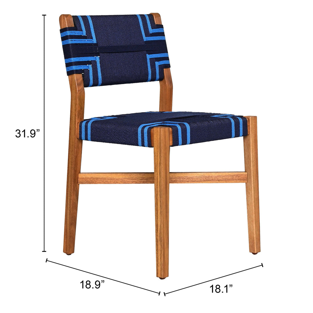 Z704033-ZUO-Serene Dining Chair Blue-Pangaea Patio