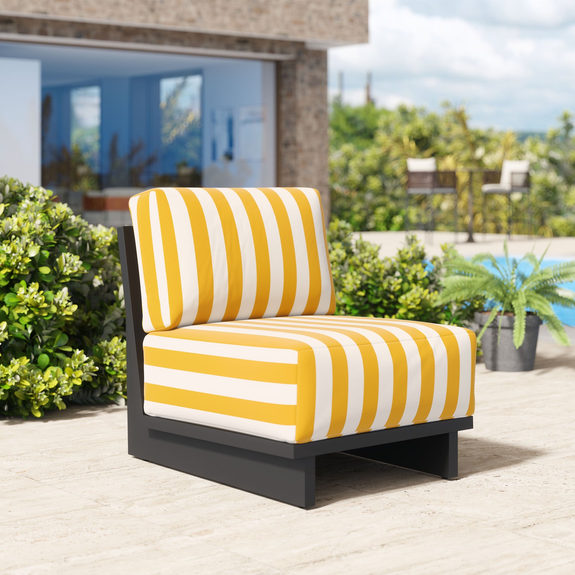 -ZUO-Shoreline Accent Chair Yellow-Pangaea Patio