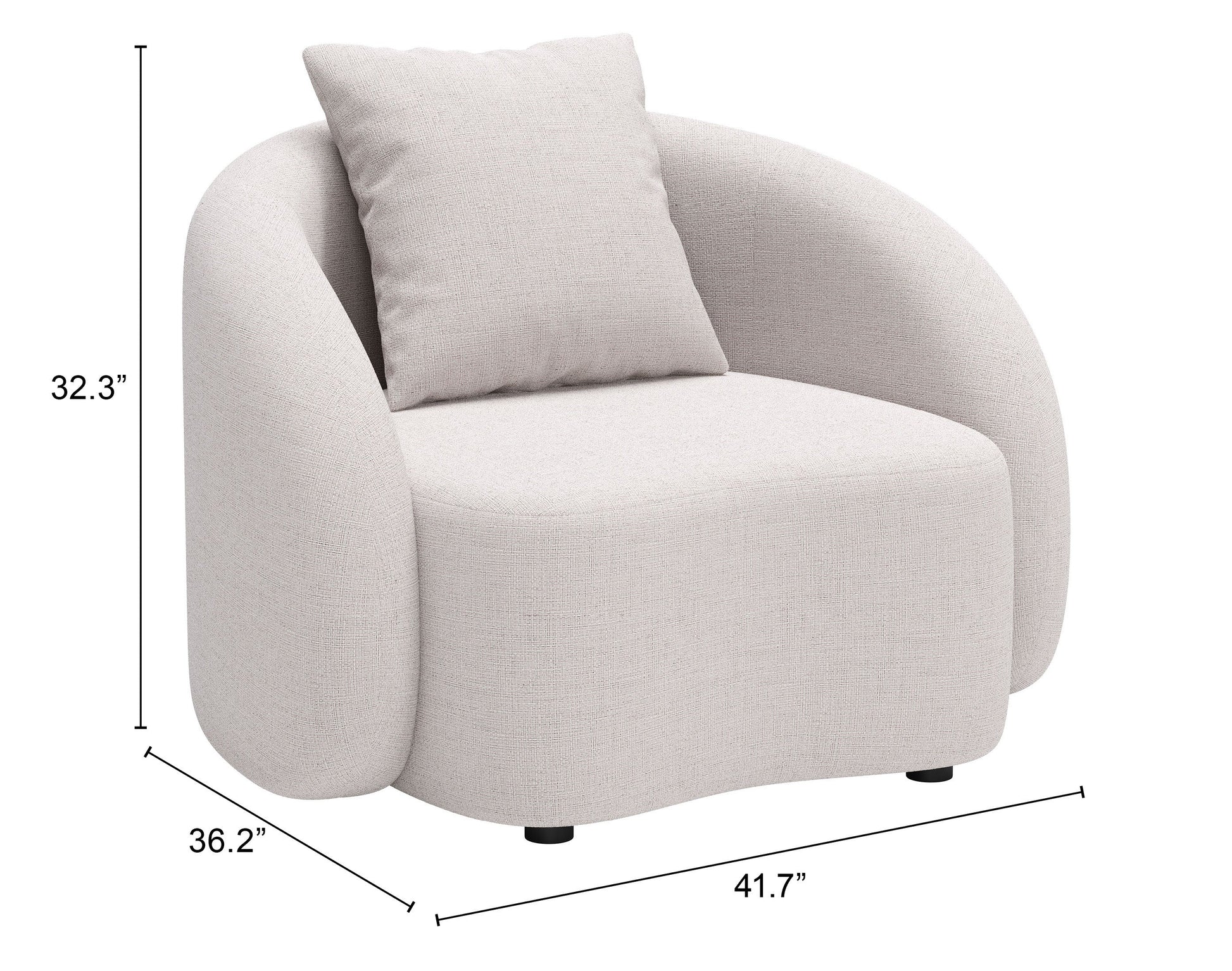 -ZUO-Sunny Isles Accent Chair Beige-Pangaea Patio