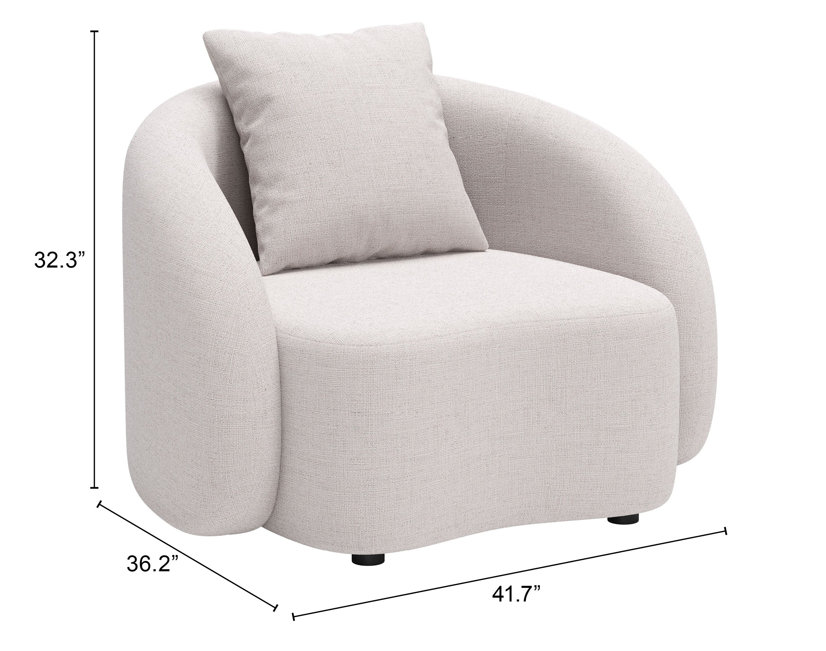-ZUO-Sunny Isles Accent Chair Beige-Pangaea Patio