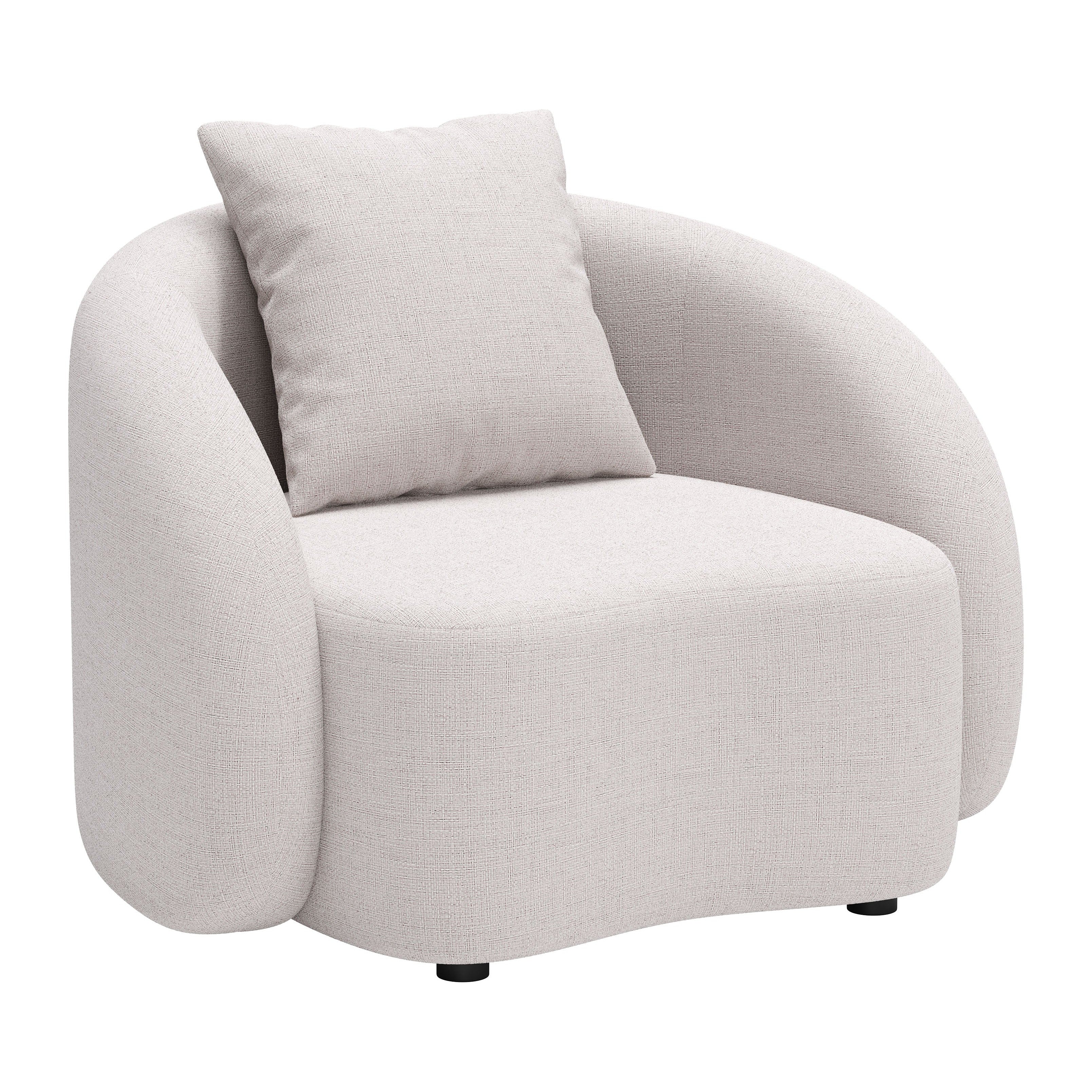 -ZUO-Sunny Isles Accent Chair Beige-Pangaea Patio