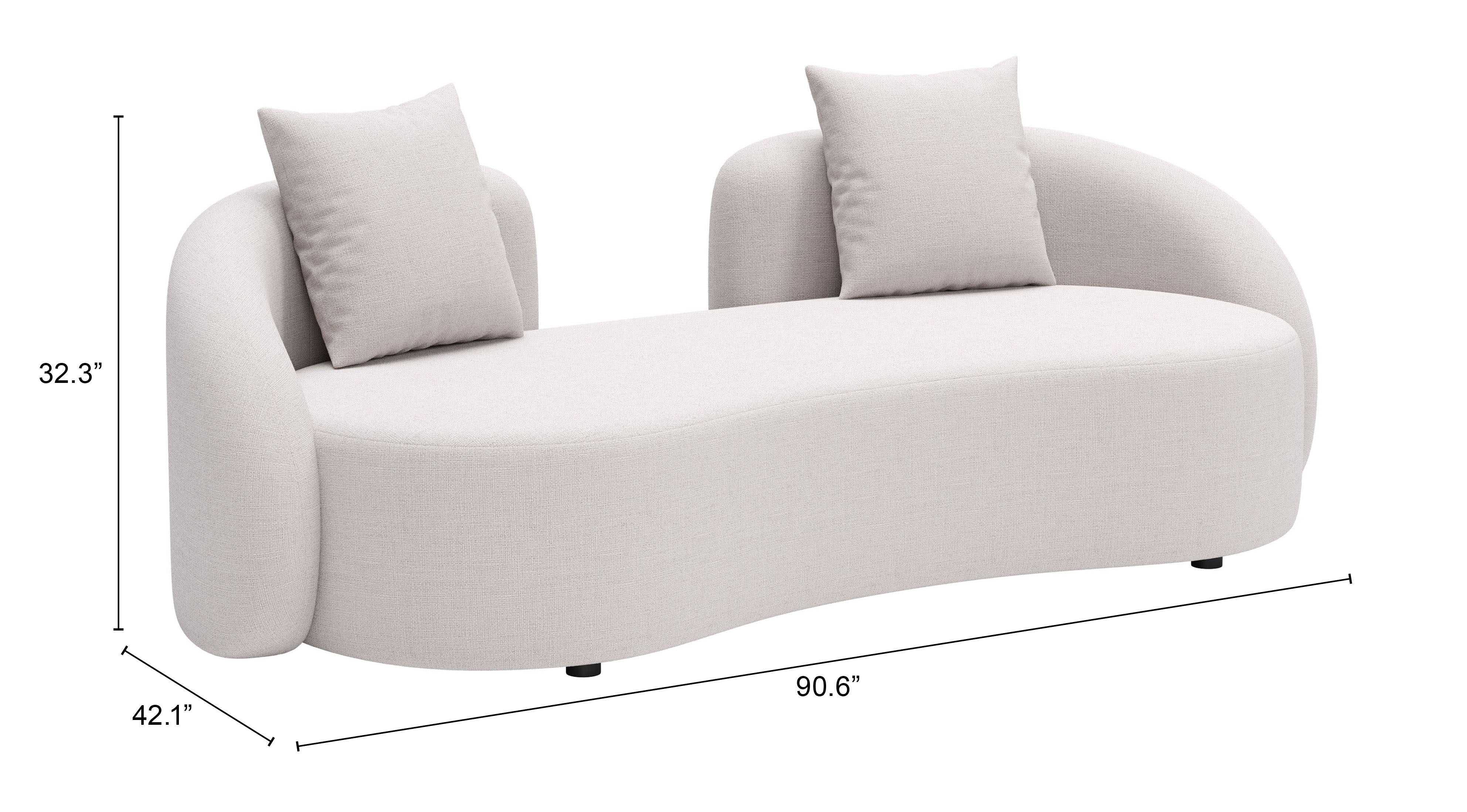 -ZUO-Sunny Isles Loveseat Beige-Pangaea Patio