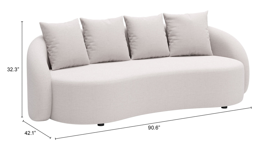 Z704018-ZUO-Sunny Isles Sofa Beige-Pangaea Patio