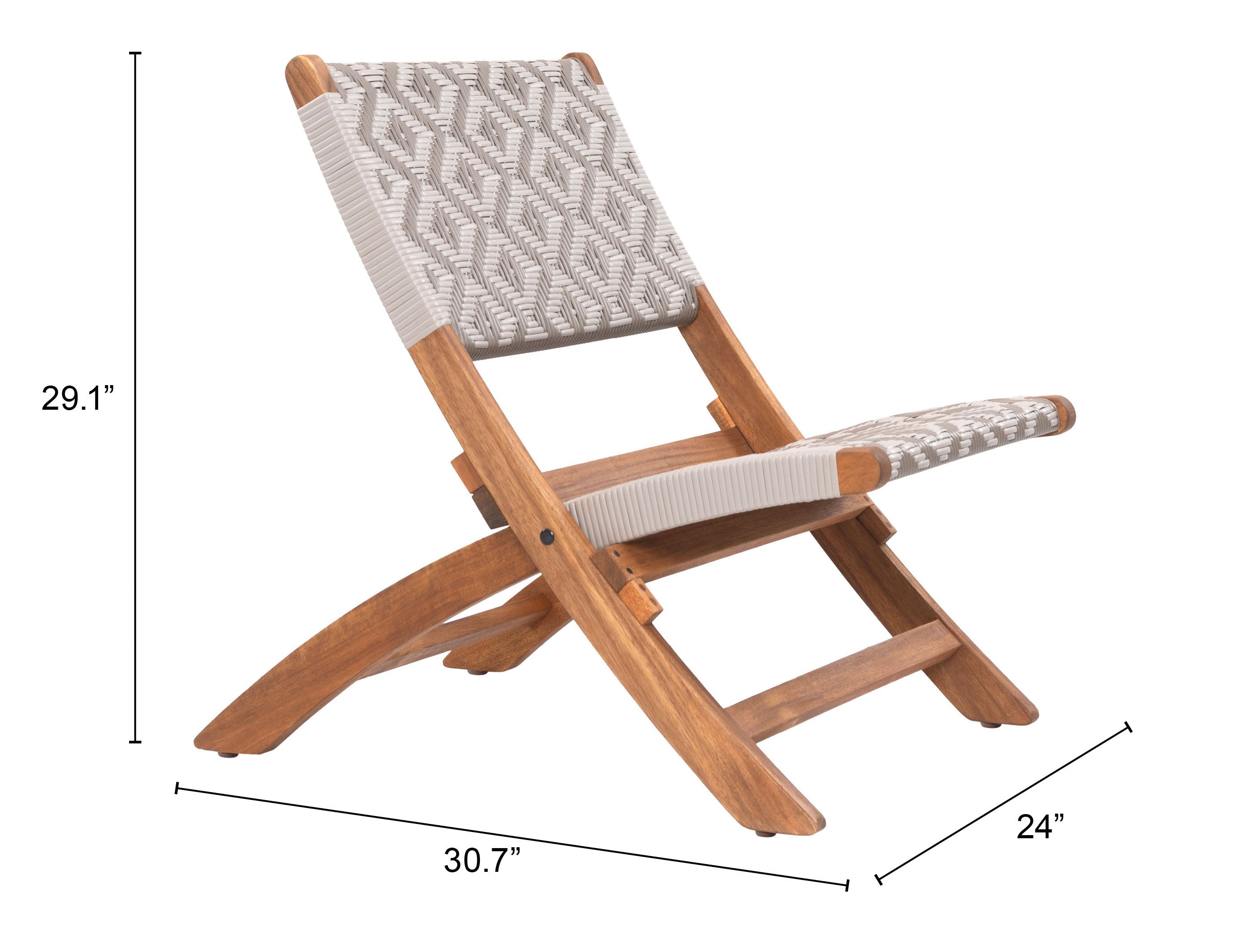 -ZUO-Tide Lounge Chair Multicolor-Pangaea Patio