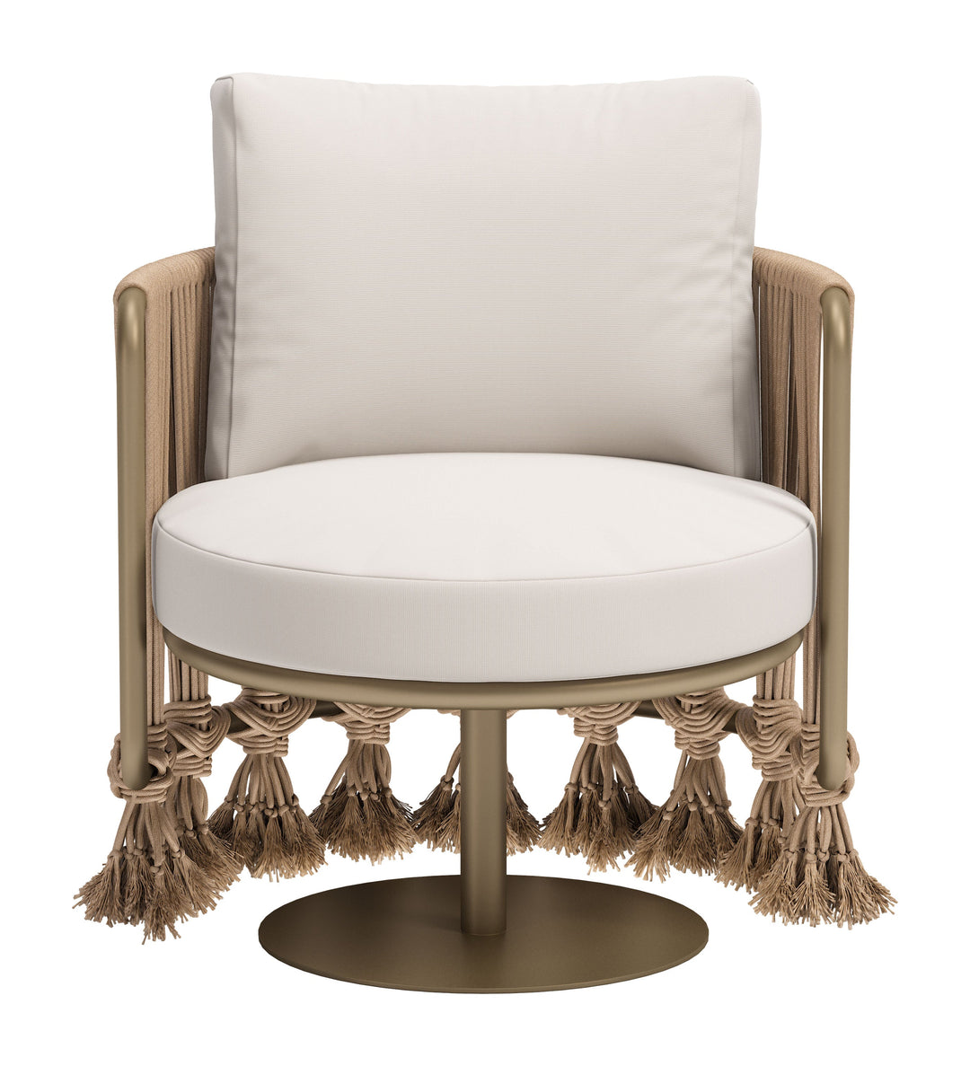 Z704009-ZUO-Uzel Accent Chair White-Pangaea Patio